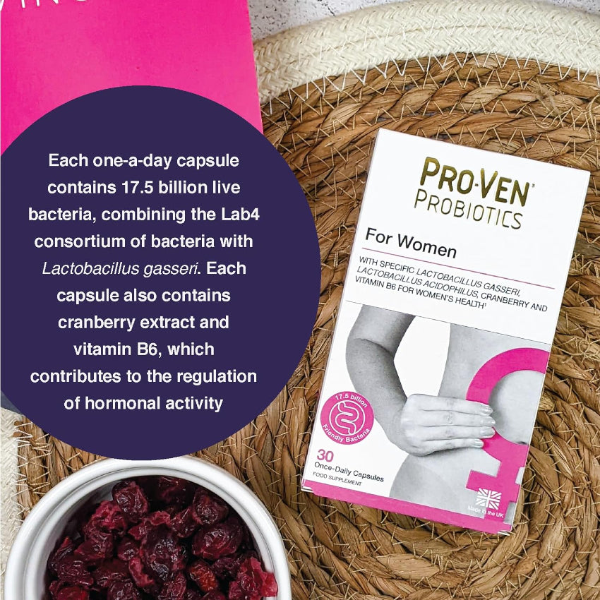 ProVen Biotics|【英國本土版】女性專用益生菌 + 蔓越莓 (30粒) 英國品牌益生菌【平行進口產品】