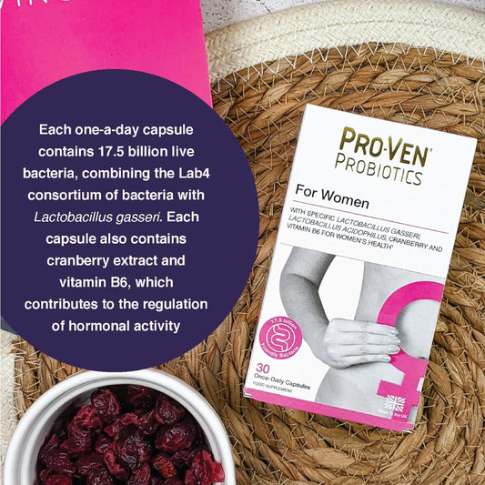 ProVen Biotics|【英國本土版】女性專用益生菌 + 蔓越莓 (30粒) 英國品牌益生菌【平行進口產品】