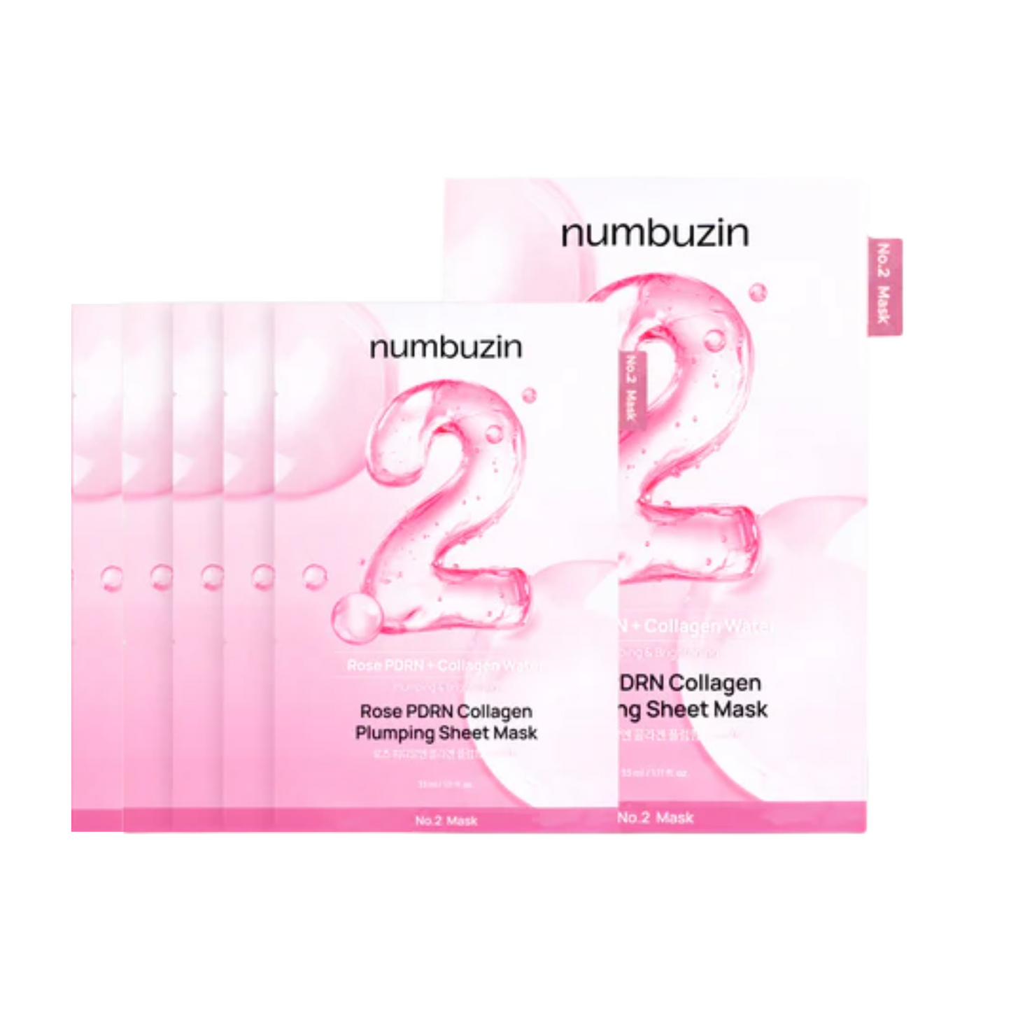 Numbuzin|No.2 膠原蛋白珍珠淨白緊緻面膜套裝 (5片裝)【平行進口產品】