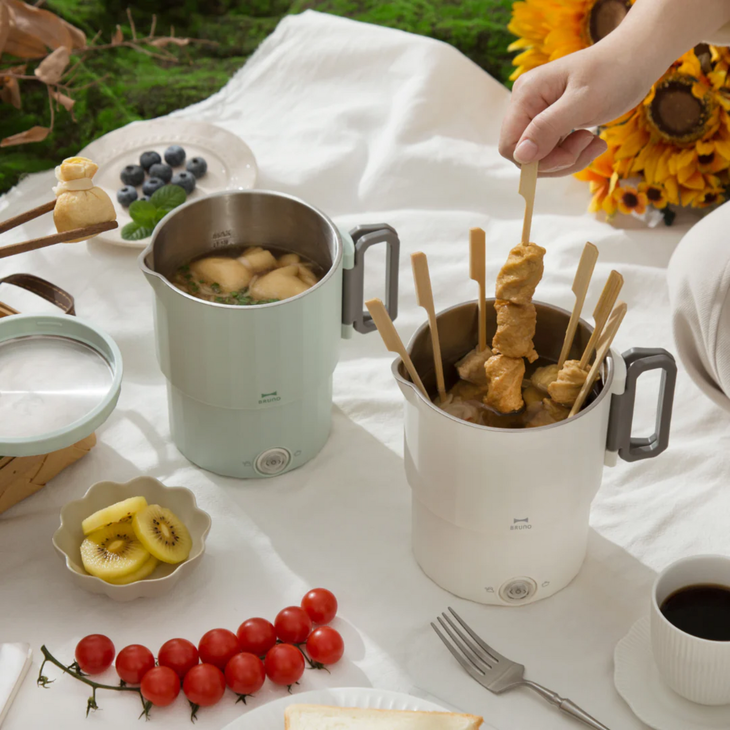 BRUNO|雙電壓便攜電煮鍋 (110/220V) BAK810 - 白色/綠色/紫丁香色【香港行貨|1年保養】