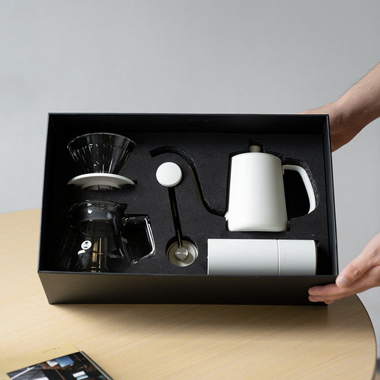 TIMEMORE泰摩 | C3s 經典手沖咖啡套裝 (一套有齊 C3s咖啡豆磨+細口手沖壺+玻璃手沖咖啡壺組套裝+溫度計+濾紙)