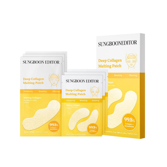 SUNGBOON EDITOR|Deep Collagen Melting Patch 深層膠原蛋白修護貼套裝 | 淡化深層皺紋 淡化斑點 眼膜 額頭膜 頸膜 法令紋膜 【平行進口】