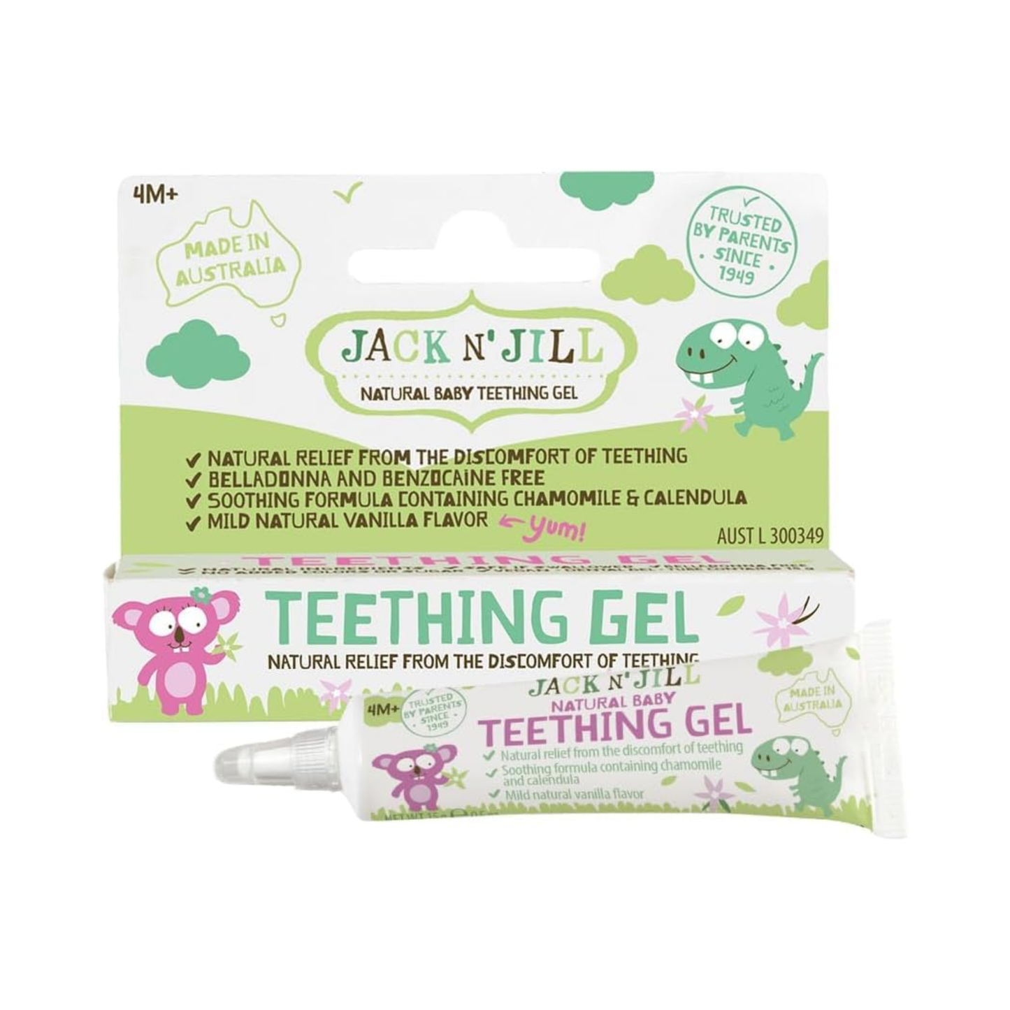 Jack N' Jill|Natural Teething Gel 天然出牙緩解凝膠 15g|溫和天然香草味