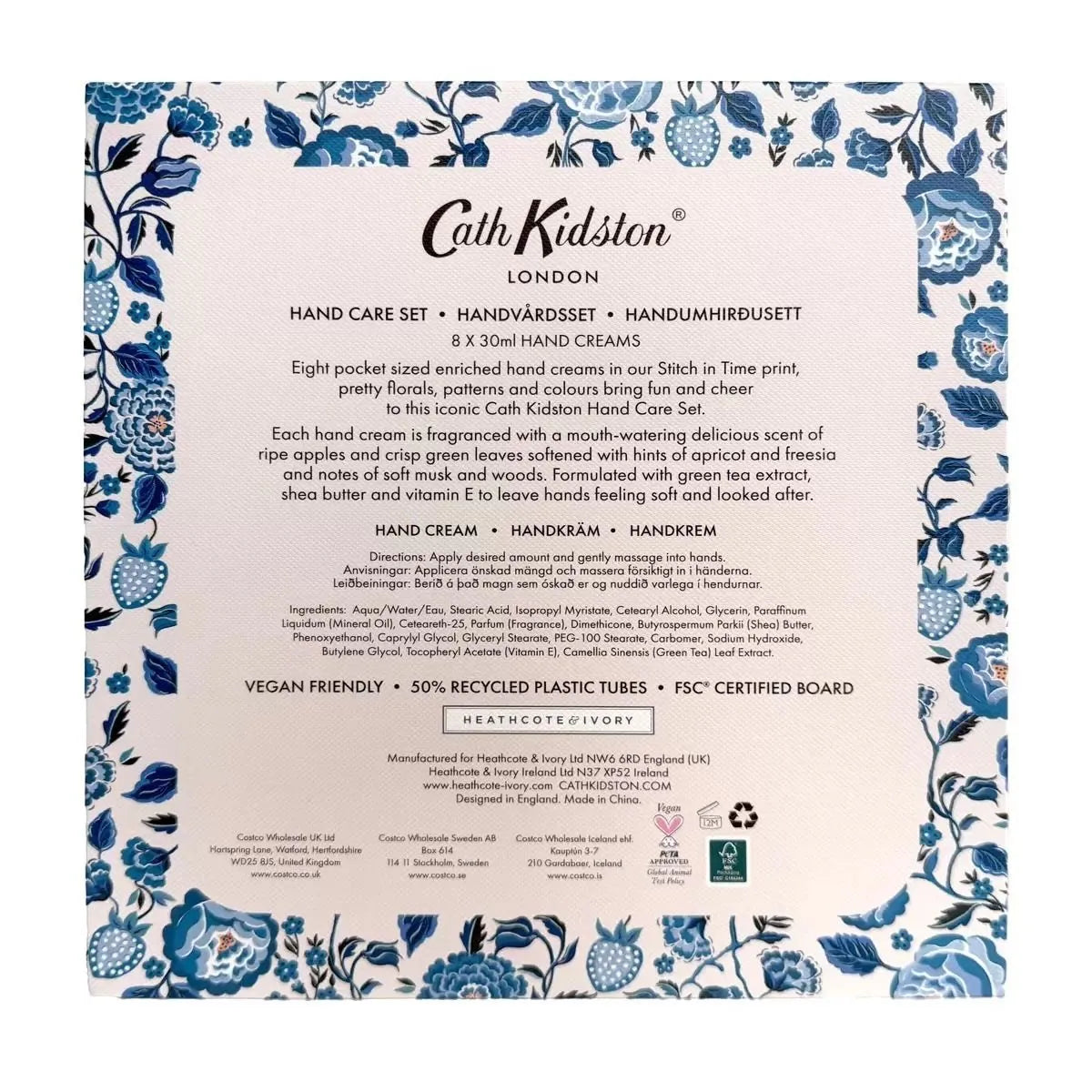 Cath Kidston|Hand Care Gife Set 海軍康乃馨護手霜套裝 (30ml x 8枝)【平行進口產品】