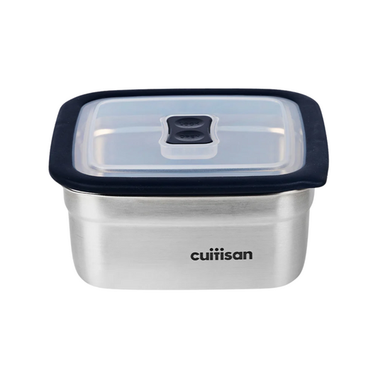 CUITISAN|Square Korean-made Stainless Steel Microwave Lunch Box No. 7 (304 Stainless Steel) - Rectangular - 750ml