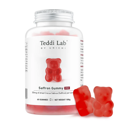 Unichi | Teddi Lab PRO 藏紅花小熊軟糖 (PRO版) 60粒 百香果檸檬口味【平行進口產品】