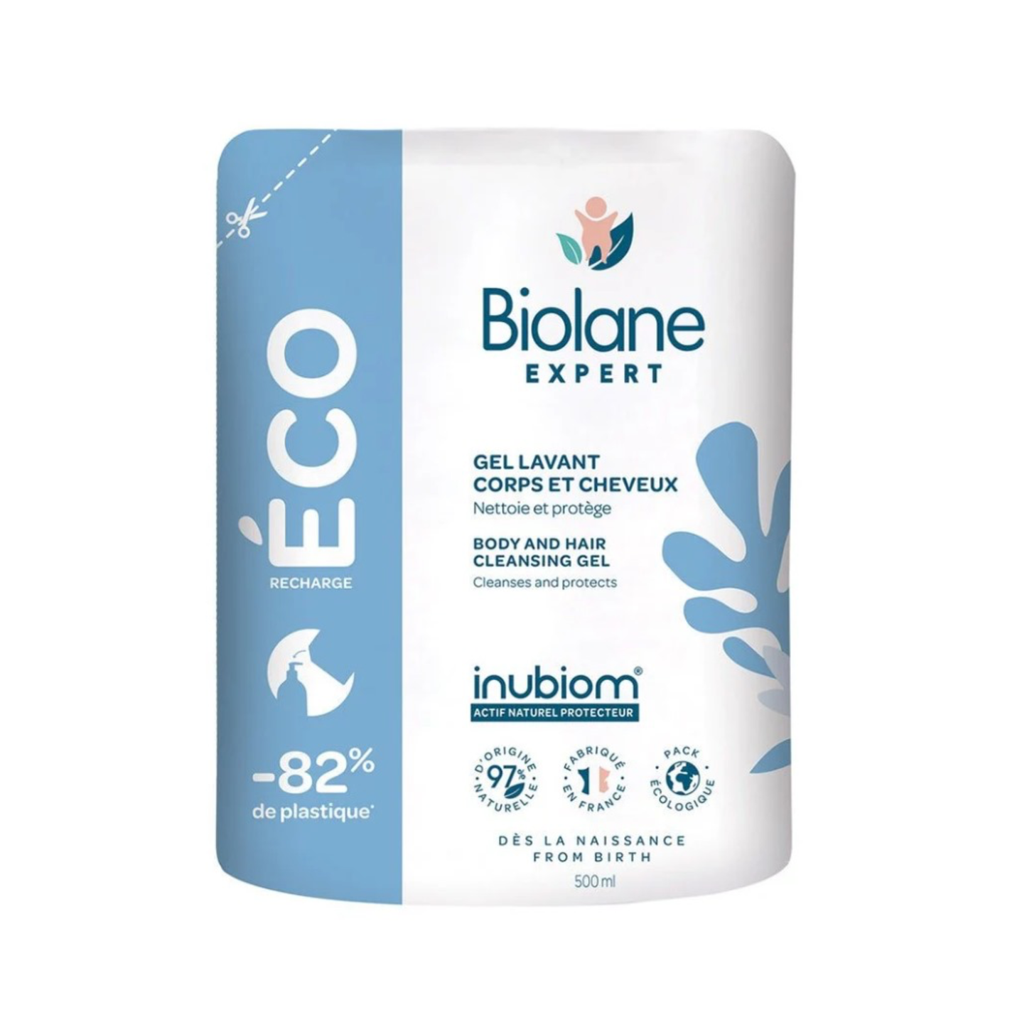 Biolane|【近期優惠 (2025年12月底到期)】EXPERT 2合1沐浴/洗髮啫喱 環保補充裝 500ml【香港行貨】