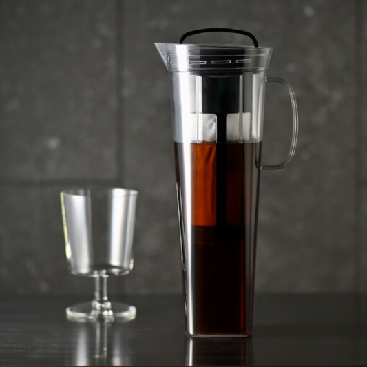 HARIO | Japanese Cold Brew Coffee Pitcher RISE (with handle) Large Capacity 840ml Black (CBR-12-B)
