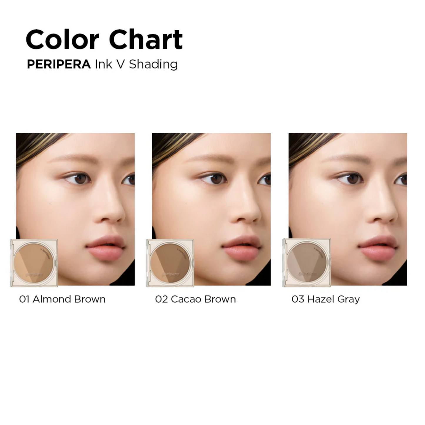 Peripera|Ink V Shading 3色修容盤 #03 Grayish Cool