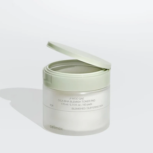 celimax|Jiwoogae Cica BHA Blemish Toner Pad 祛痘爽膚棉 60pads【平行進口產品】