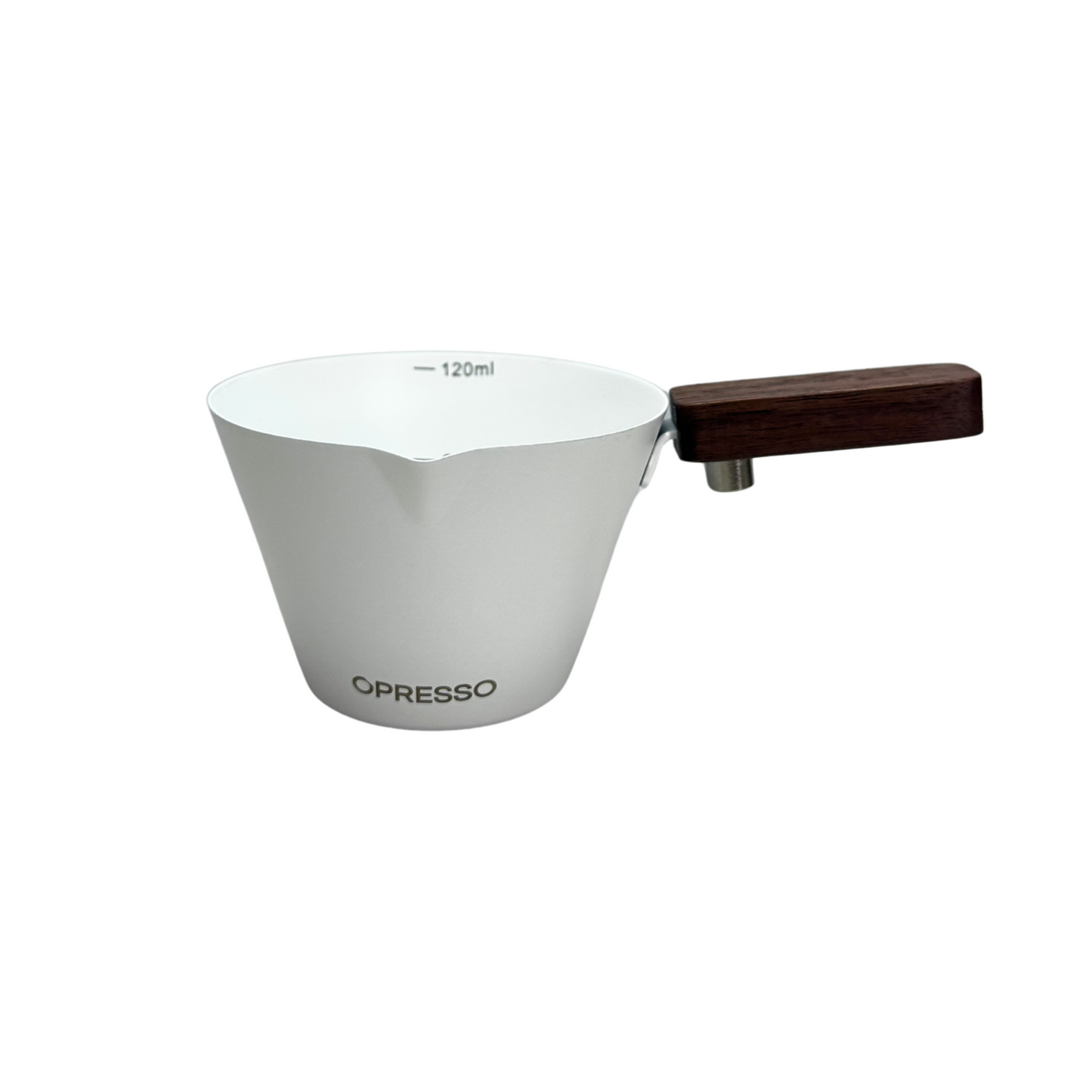Opresso|Expresso Coffee Cups With Handle, Stainless Steel (120ml) - Stainless Steel/White/Black