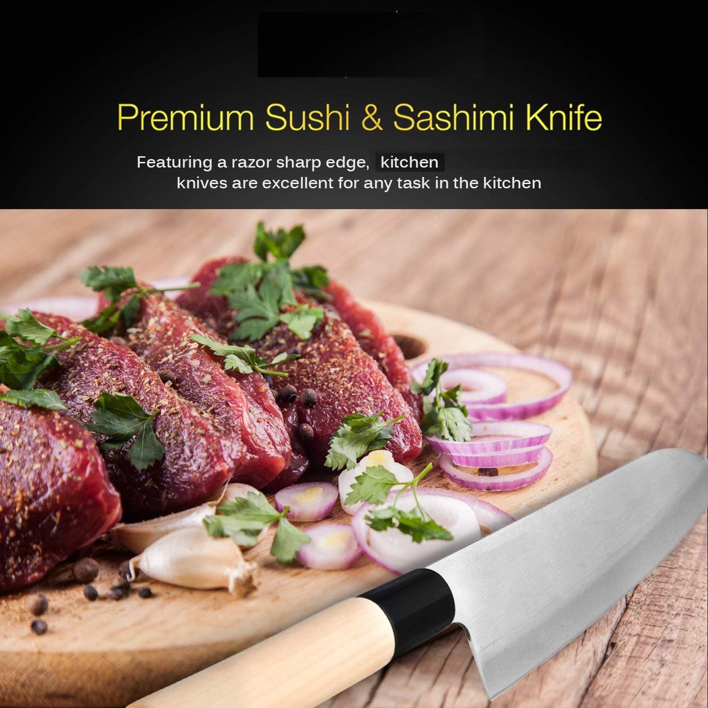 SEKIRYU|日本製 Santoku 關龍作(関龍作) SR系列 木柄三德刀 多用途廚刀 165mm (SR100)