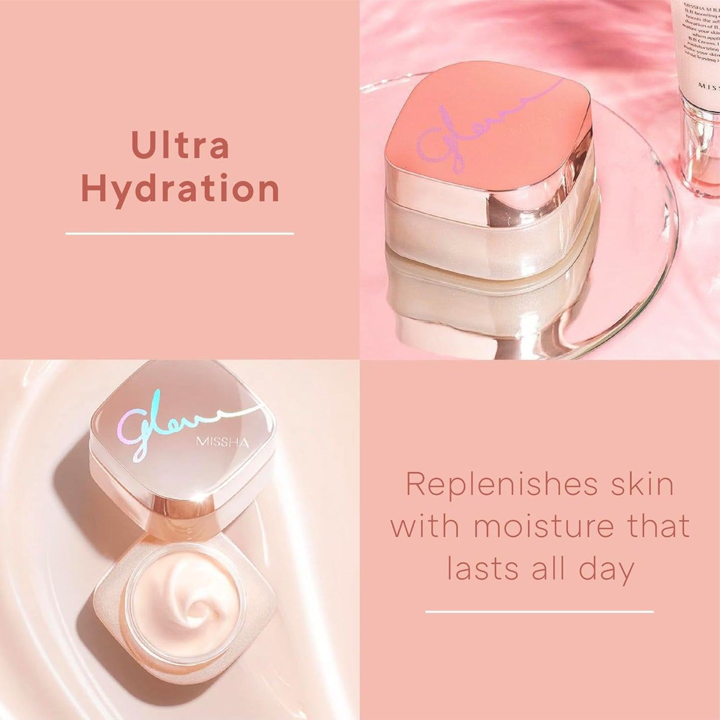 MISSHA|GLOW SKIN BALM 四合一光澤妝前保濕面霜 50ml|晨間護理 亮膚霜 完美自然光澤玻璃肌膚【平行進口產品】