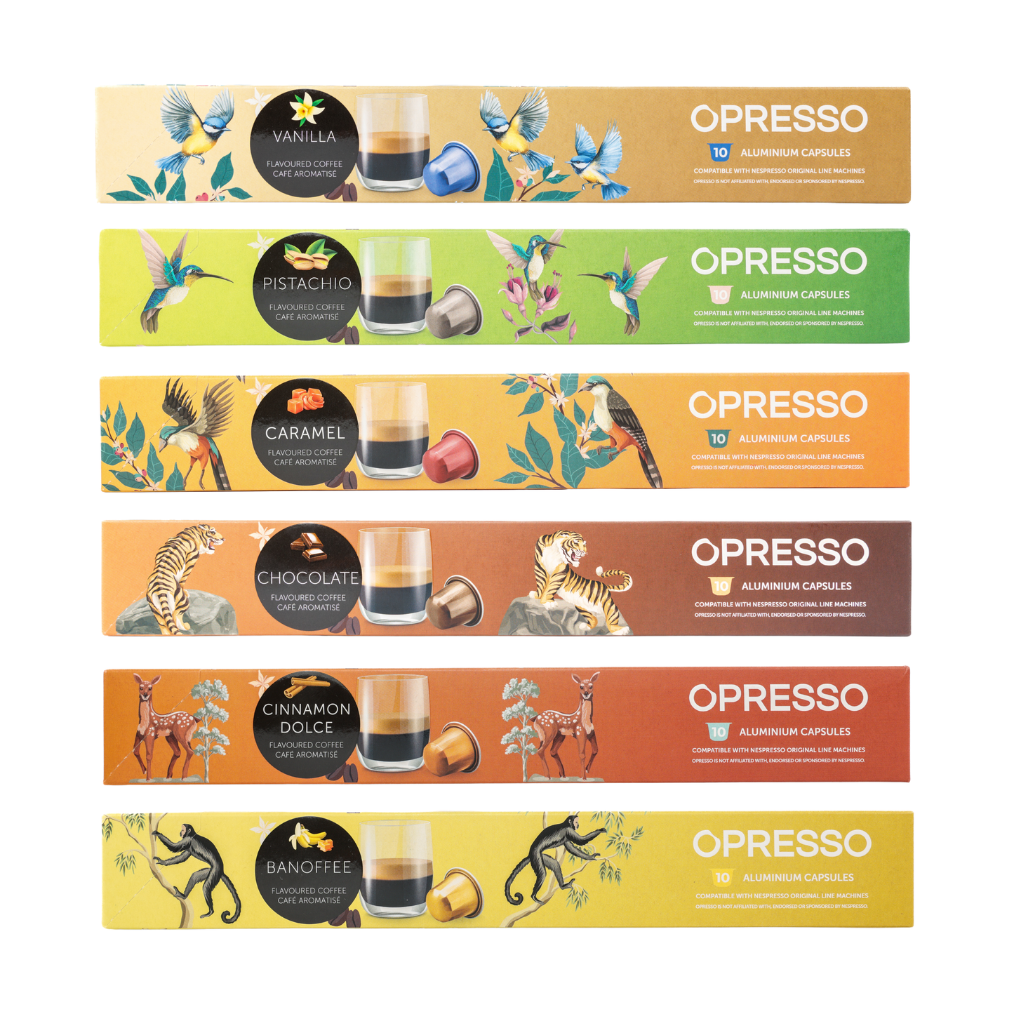 Opresso|比利時咖啡膠囊 (10粒/盒) 歐洲咖啡品質 Coffee Capsule (Nespresso適用) 雨林聯盟認證 輕/中/深烘焙