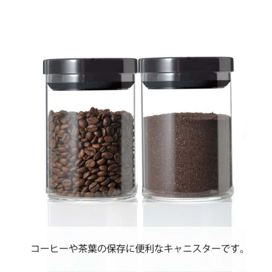 Hario|咖啡罐 黑色 - M/L號 MCNR-200/300-B【平行進口產品】