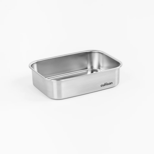 CUITISAN|Signature 韓國製不鏽鋼微波爐飯盒 (316不銹鋼) - 長方形 2400ml *矽膠部分顏色隨機發貨