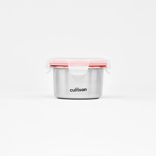 CUITISAN|Baby Korean-made stainless steel microwave lunch box (316 stainless steel) - 3 pieces round 200ml