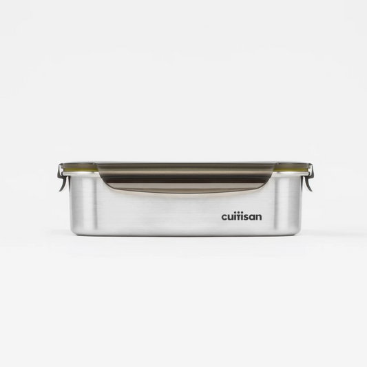 CUITISAN|Signature 韓國製不鏽鋼微波爐飯盒 (316不銹鋼) - 長方形 2400ml *矽膠部分顏色隨機發貨