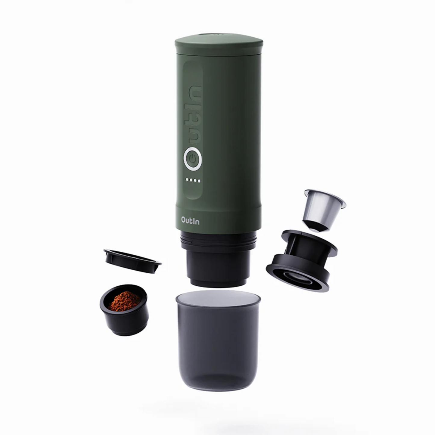 OutIn|Nano Espresso Wireless Portable Espresso Machine 20Bar High Pressure Automatically Heats Cold Water and Extracts (6 Flavors Capsules with total 60 Opresso Belgian Coffee Capsules)【Hong Kong Licensed Product|1 Year Warranty】