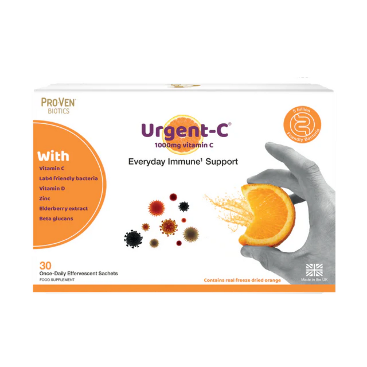 ProVen Biotics | 【UK version】Urgent-C Everyday Immune Support 30 capsules【Parallel Import Product】
