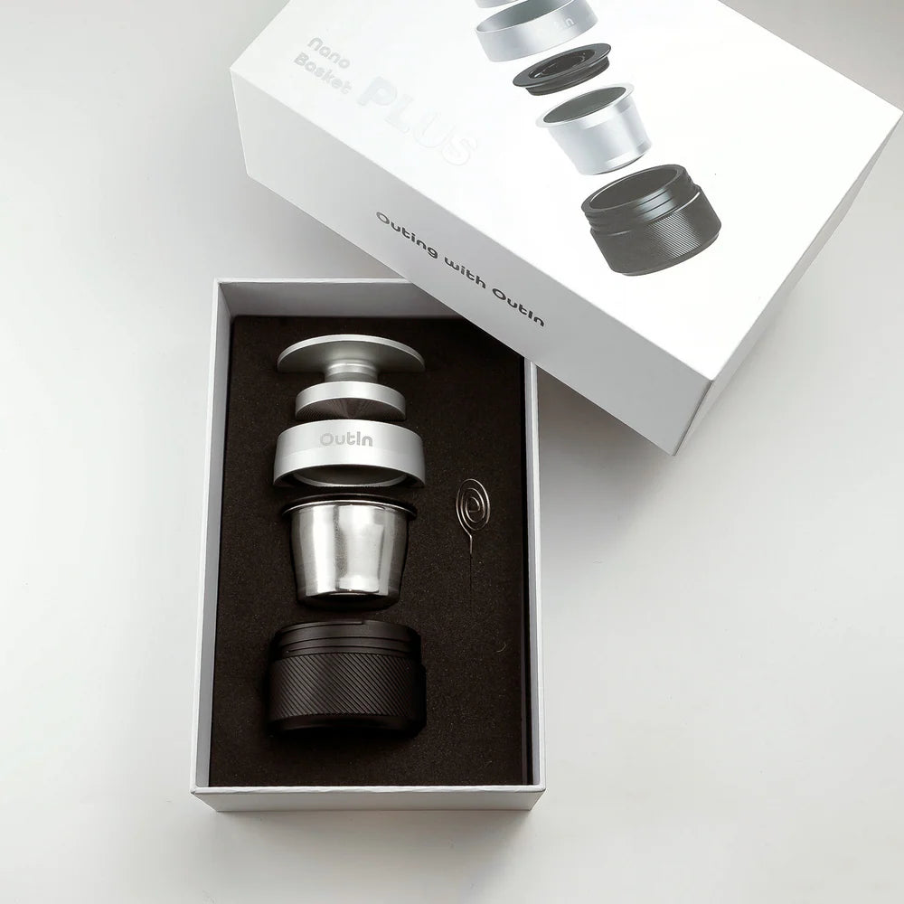 OutIn|Nano Portable Espresso Machine Basket Plus 升級版 便攜式 雙份濃縮咖啡過濾組 (16-18g)|容量更大 口感更好!【香港行貨】