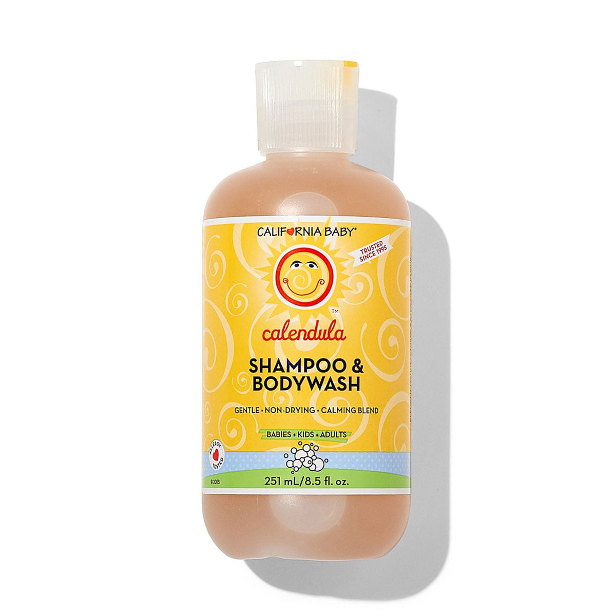 California Baby 加州寶寶 | 金盞花二合一洗髮沐浴露 251ml|新生兒、嬰幼兒及敏感性、乾燥或有濕疹傾向的皮膚【平行進口產品】