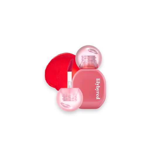 lilybyred|Balming Dewy Tint Mini Gift Set 露光水潤唇釉禮盒 (#01 低調蜜桃 Lowkey Peach + #05 多汁蘋果 Squeeze Apple (mini size))【平行進口產品】