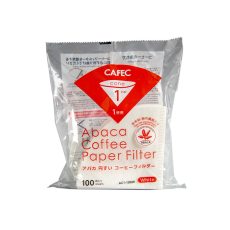 CAFEC | ABACA Cone-Shaped Filter Paper 01 Cup White 100 pcs AC1-100W【Parallel Import】
