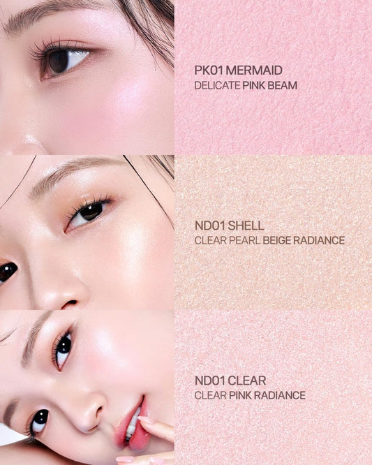 2aN|Pure Glash Highlighter 貝殼閃耀高光 #ND02 Clear/BL01 Wave【平行進口產品】