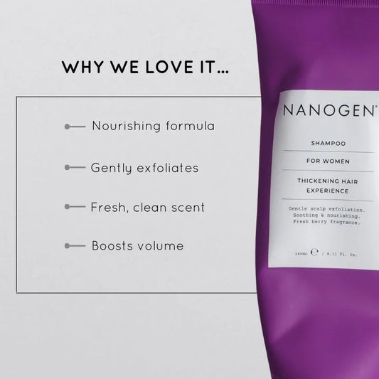 Nanogen | 女士濃密護理洗髮水 英國製 (240ml) Thickening Hair Experience Shampoo for Women【到期日:04/2027】