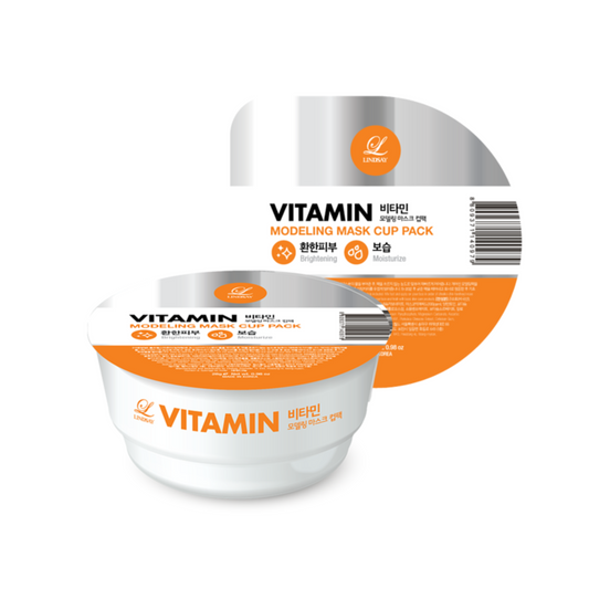 Lindsay|韓國 美容院專用軟膜面膜粉 維他命 (提亮膚色 回復緊緻) 泥漿面膜 28g (杯裝)【平行進口產品】