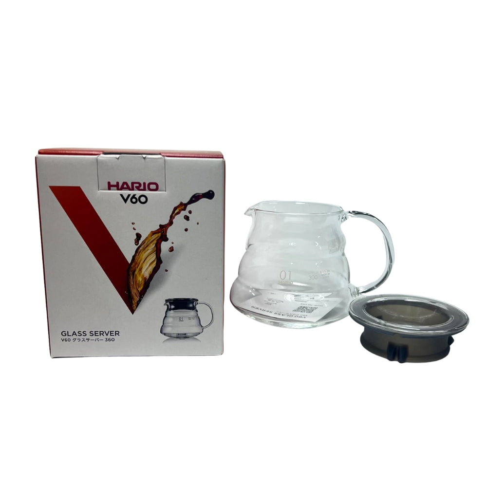 HARIO|V60 01雲朵咖啡壺 玻璃下壺 (360ml, 1-3杯) XGSR-36-TB【平行進口產品】