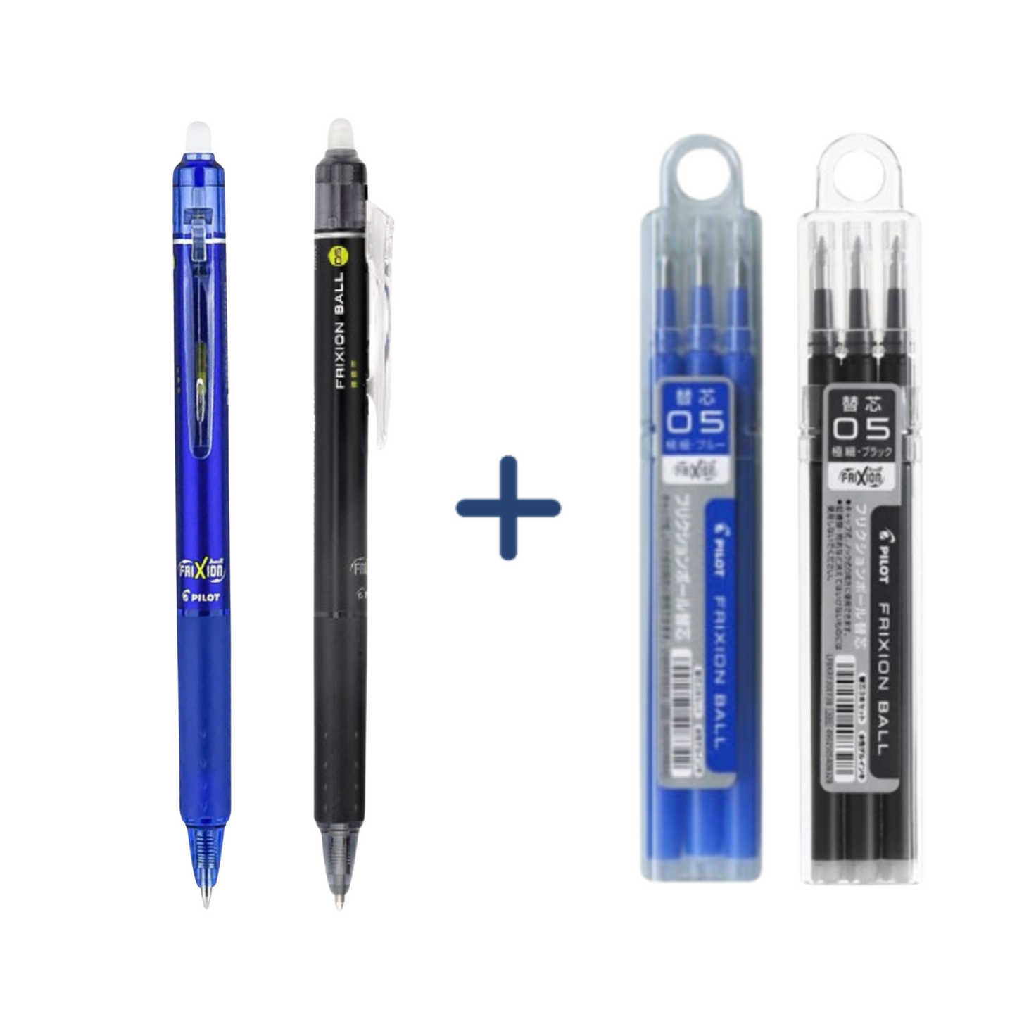 【優惠組合】PILOT | FriXion 擦擦隱形筆0.5mm 原子筆+替換筆芯 (1枝筆+3支筆芯)【平行進口產品】