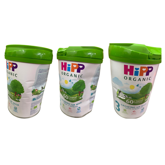 HiPP | [Damaged Packaging 3-Pack] UK Version Organic Growing Up Milk Powder Stage 3 (12 Months and Up) 800g (HMP Probiotic-Free) [Parallel Import Product]