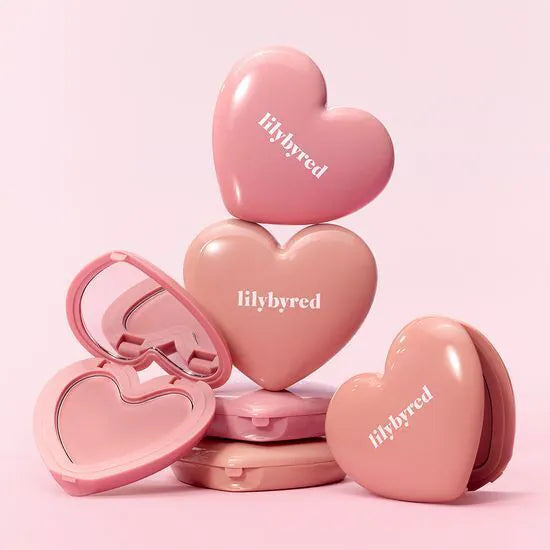 lilybyred｜Luv Beam Cheek Balm Dewy Drop Cheek Gift Box 甜美心型腮紅膏禮盒 Soft Glow 系列 #11/12 裸粉光【平行進口產品】