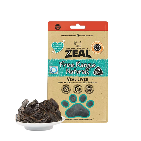 Zeal｜New Zealand Pure Natural Snacks New Zealand Veal Liver 125g (For Dogs)