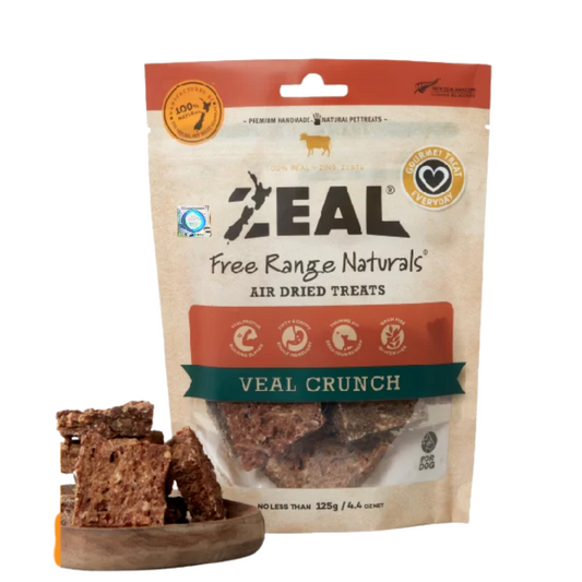 Zeal｜New Zealand Pure Natural Snacks New Zealand Veal Crunch 125g (For Dogs)