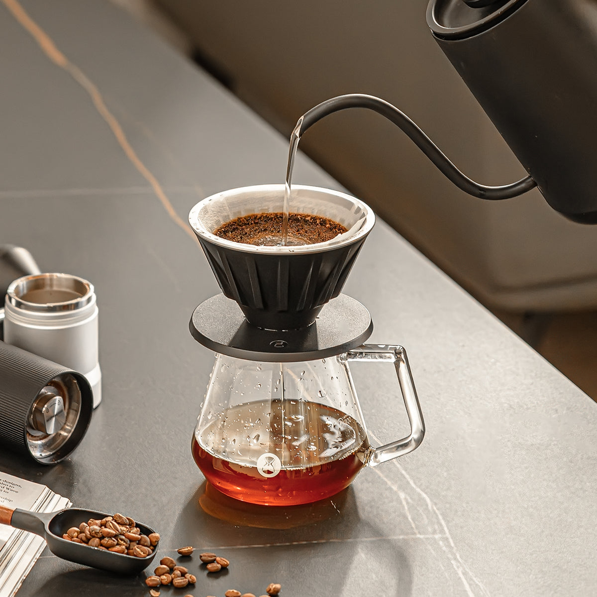 TIMEMORE | ICE EYE Pour-Over Dripper (VECTOR V-shaped metal version 01) [Co-designed with Matt Winton, World Brewers Cup Champion]
