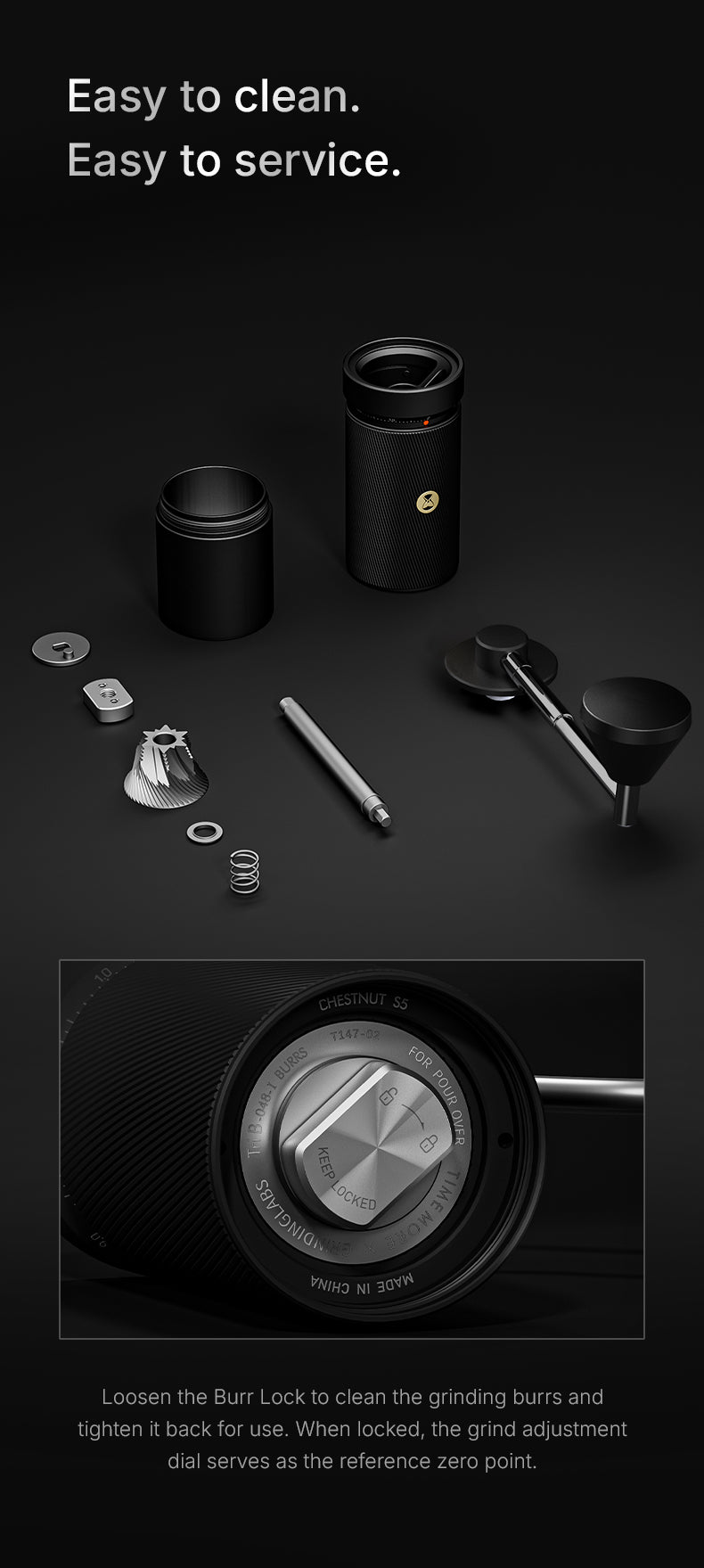 TIMEMORE 泰摩 | S5 PRO 栗子旗艦級 48mm 錐刀咖啡磨豆機 手搖磨豆機 Coffee Grinder【品牌授權｜香港1年保養】