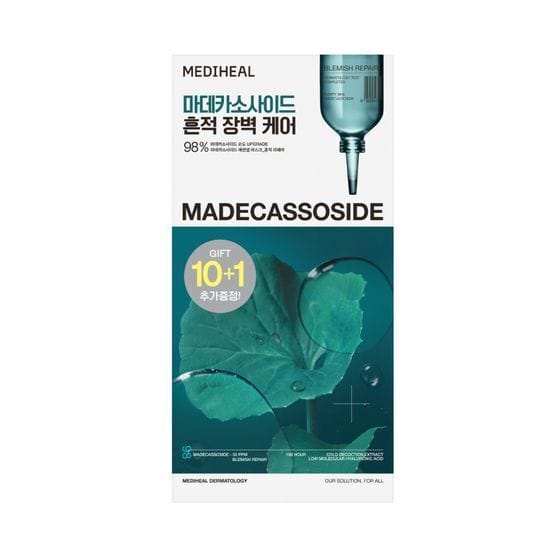 MEDIHEAL | 積雪草特強修護精華水庫面膜 Madecassoside Essential Sheet Mask Blemish Repair (10+1片裝)