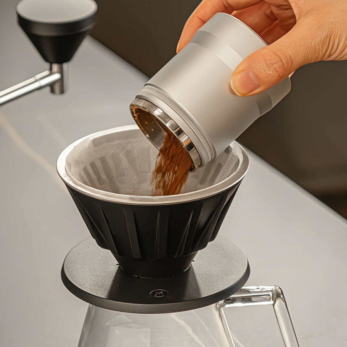 TIMEMORE | ICE EYE Pour-Over Dripper (VECTOR V-shaped metal version 01) [Co-designed with Matt Winton, World Brewers Cup Champion]