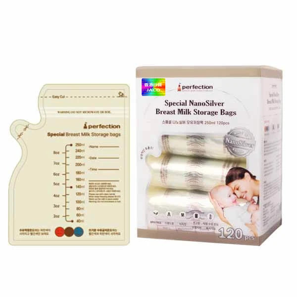 Jaco Perfection｜韓國儲奶袋品牌 感溫納米銀儲奶袋 250ml (120pc)【香港行貨】 - OTL Mall