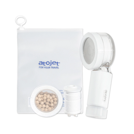 atojet｜第三代迷你蓮蓬頭 花灑套裝(內含花灑*1、濾芯*2、防水袋*1) │ 旅行必備 │ 韓國生產 【香港行貨】