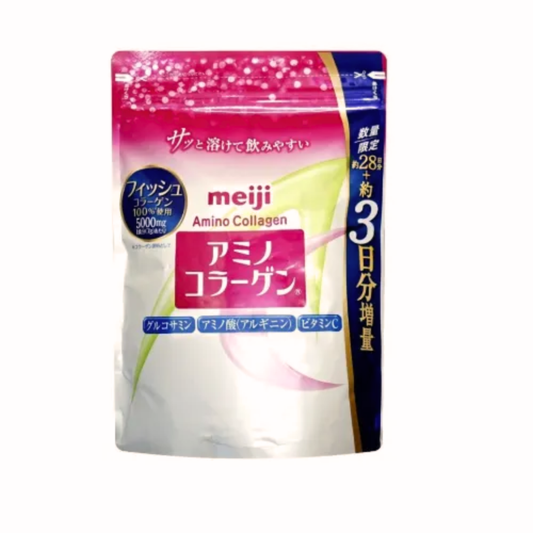 明治｜日本氨基膠原蛋白粉 增量裝 (28+3日) 217g【平行進口產品】