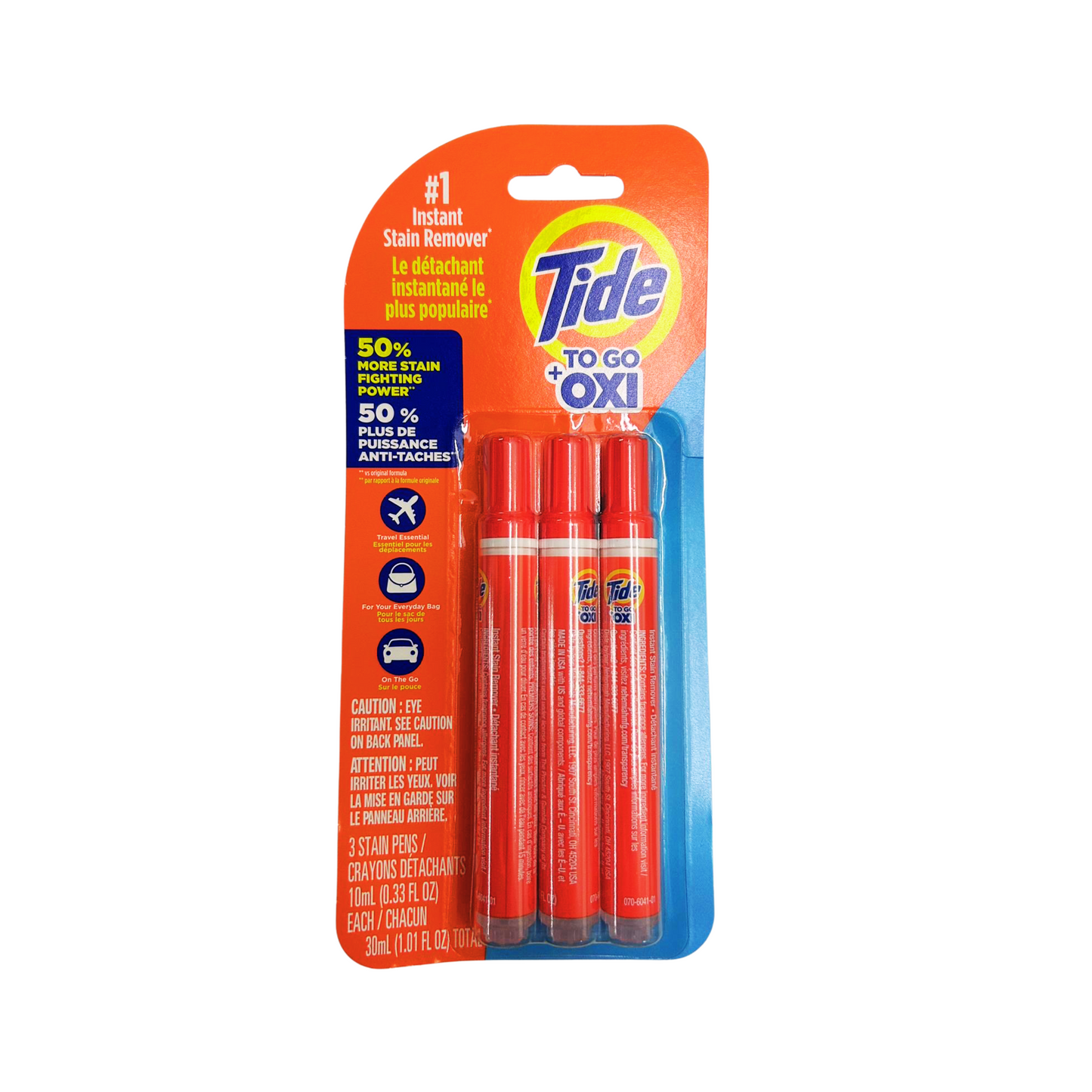 Tide | 汰漬 衣物去漬筆 (10ml x 3) To Go Instant Stain Remover Pen【平行進口產品】