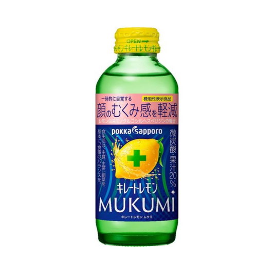 POKKA SAPPORO｜日本有氣檸檬維他命C飲品飲料 Chelate Lemon MUKUMI Drink (155ml x6) 消水腫減浮腫神器