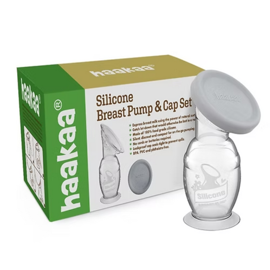 Haakaa｜第2代矽膠吸奶器連灰蓋禮盒裝 - 100ml / 150ml 【香港行貨】