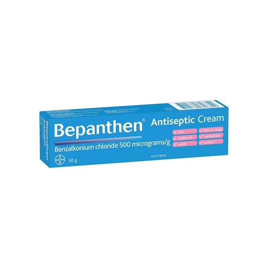 Bepanthen｜抗菌乳霜 Antiseptic Cream 50g｜嬰兒適用抗菌霜 急救皮膚傷口軟膏