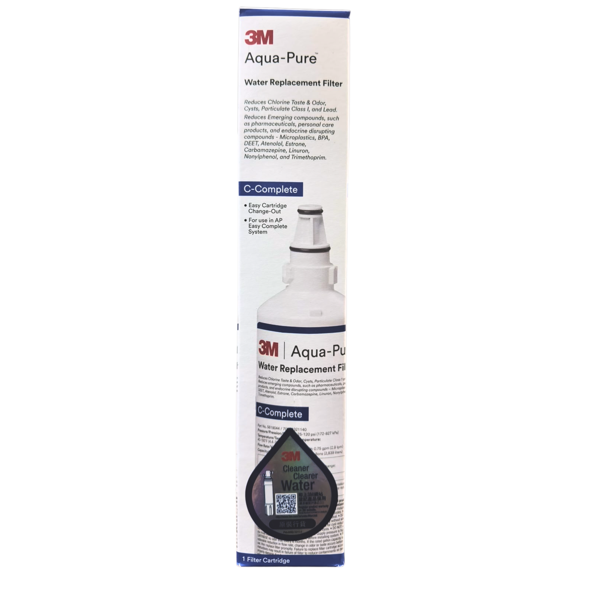 3M｜【香港行貨】Aqua Pure全效型 AP Easy C-Complete 濾芯 3M家用濾水器濾  Water Filter *購買前請先留意注意事項*