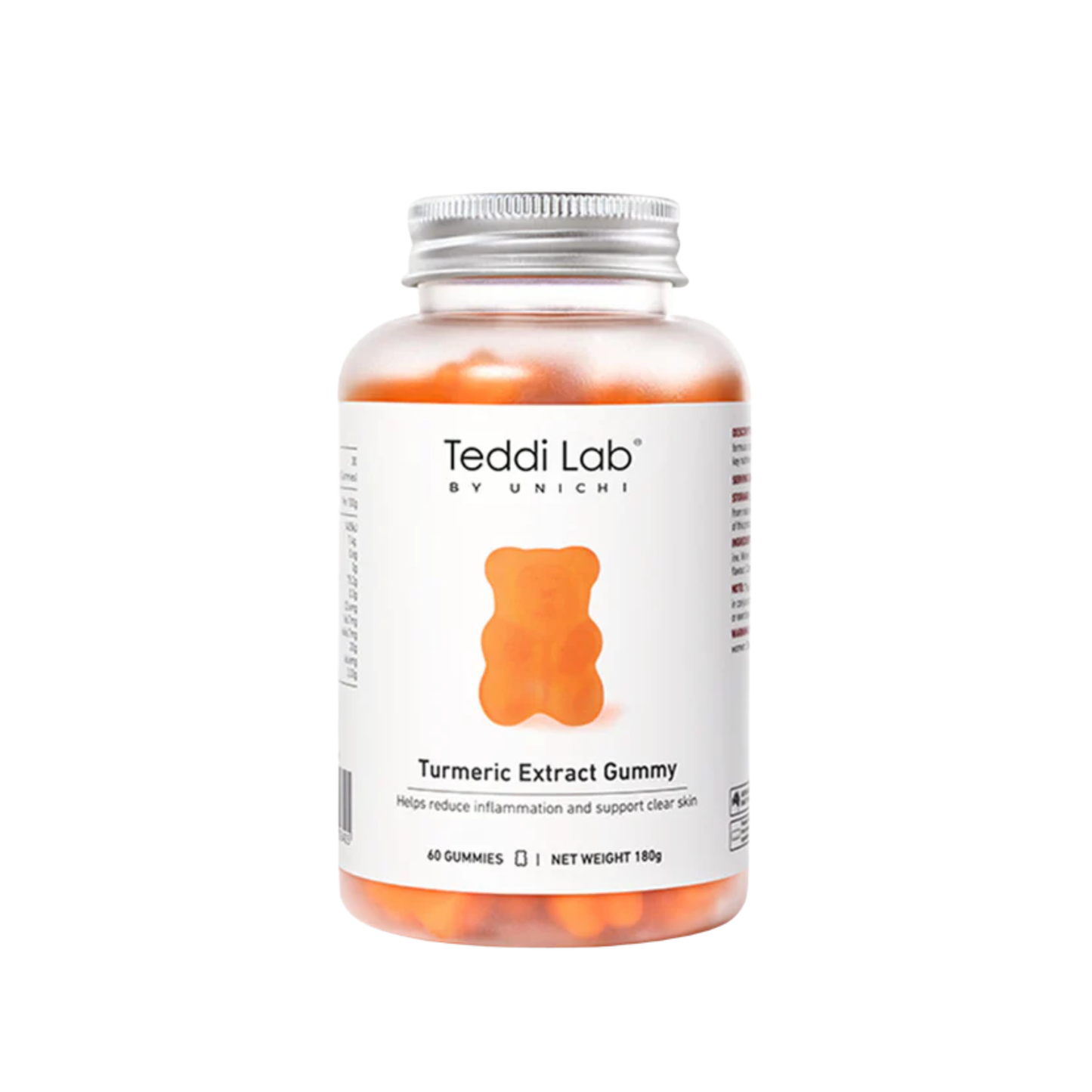 Unichi｜Teddi Lab 薑黃素小熊軟糖 60粒｜減緩發炎 抗氧化 肌膚清透【平行進口產品】